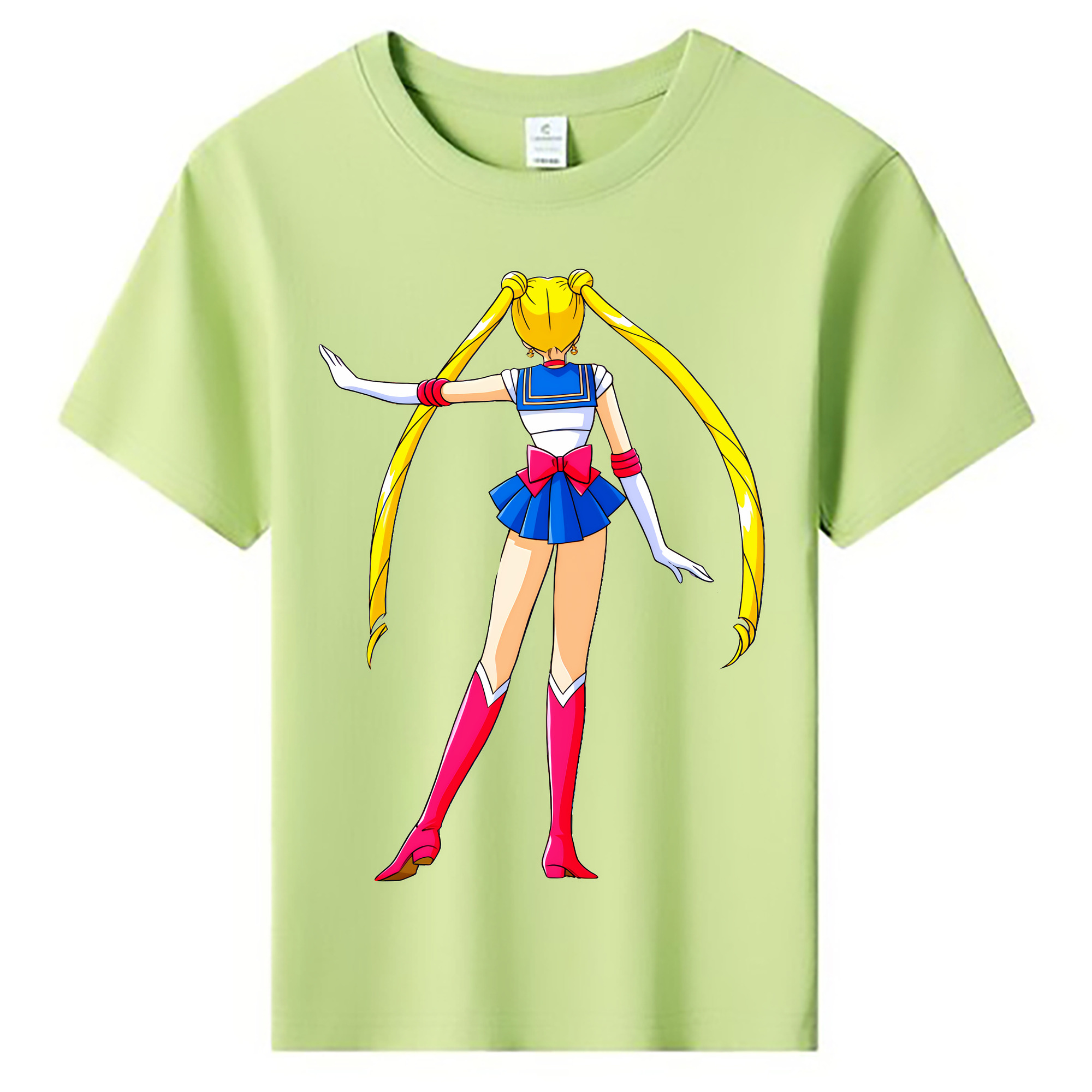 （画像用） 美少女戦士セーラームーン 月野 うさぎ つきの うさぎ Sailor Moon Tsukino Usagi 綿100％キッズTシャツ（フロントプリント）